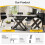 HOMAIRE Extendable Dining Table 120-160cm White 5