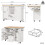 HOMAIRE White Kitchen Cart with Folding Top 2
