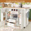 HOMAIRE White Kitchen Cart with Folding Top 5