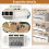 HOMAIRE White Kitchen Cart with Folding Top 6