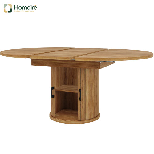 HOMAIRE Extendable Walnut Dining Table 118-158cm