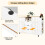 HOMAIRE White Kitchen Island Trolley with Drawers 4