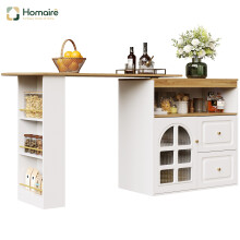 HOMAIRE White Rotating Sideboard with Drawers