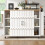 HOMAIRE White Kitchen Island Trolley with Drawers 2