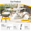 HOMAIRE Extendable White Dining Table 118-157cm 4
