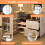 HOMAIRE White Rotating Sideboard with Drawers 5