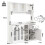 HOMAIRE White Kitchen Cabinet with LED Lights 2