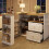 HOMAIRE White Rotating Sideboard with Drawers 3