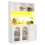 HOMAIRE White Kitchen Cabinet with LED Lights 6