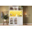 HOMAIRE White Kitchen Cabinet with LED Lights 5
