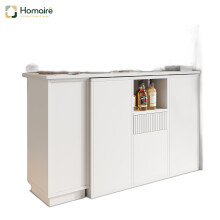 HOMAIRE 360 Swivel White Marble Bar Table