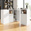 HOMAIRE 360 Swivel White Marble Bar Table 4