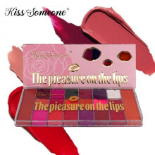 (red, 160) 20 Colors Lip Gloss Waterproof Sweatproof Blush Eyeshadow All-in-One Makeup Palette Matte Shimmer Cosmetic Kit