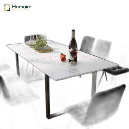 HOMAIRE White Telescopic Dining Table 140-180cm