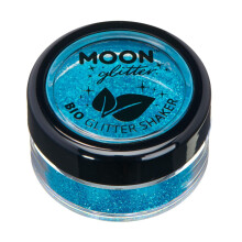 Biodegradable Eco Glitter Shakers by Moon Glitter - Blue - Cosmetic Bio Festival Makeup Glitter for Face, Body, Nails, Hair, Lips - 5g