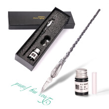Glass Dip Pen Set -Calligraphy Pen Signature Pen Writting for School Stationery Gifts Art Decoration Supplies (Random Colours)