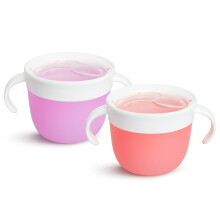 2 Piece Snack Catchers| Toddler Snack Box & Baby Weaning Pot| Snack Holder & Food Storage Containers|BPA Free Toddler Snack Pot| Kids Small Snack Pot