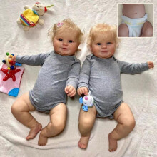 (flesh-colored, 50cm cloth body) Realistic Reborn Baby Doll Maddie 50/60cm Soft Silicone Doll Lifelike Hands and Feet Washable Gift Collectible