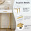 HOMAIRE Console Table White with 2 Drawers 110cm 5