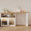 HOMAIRE White Extendable Kitchen Island Table 4