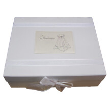 'Christening' Large Keepsake Box, Christen Gown Design CSG2X