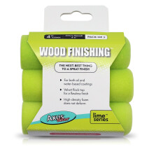 Wood Finish Roller Sleeve – 4 Inch/100mm, Pack of 3 - Mini Roller Sleeves, High Quality Foam, for Professional & DIY Projects, Compatible with