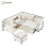 HOMAIRE Beige Chenille Corner Sofa with Sleep 1