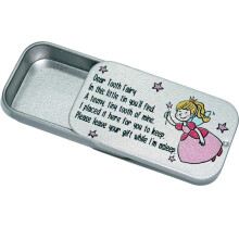 Tooth Fairy Keepsake Tiny Tin Box Pink or Blue Stars Child Childrens (Pink Stars)