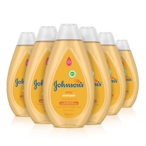 Johnson's Baby Shampoo 500ml Gentle Hair Cleanse 6 Pack