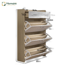 HOMAIRE White Wooden Shoe Cabinet 80x23.5x131cm