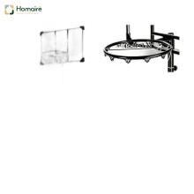 HOMAIRE Adjustable Portable Basketball Hoop White