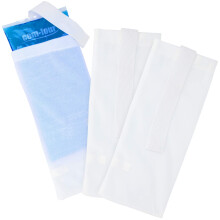 COM-FOUR 3X Premium Reusable Nonwoven Cover for Cold & Warm Multiple Gel Compression | Gel Cooling Pack Protective Cover with Elastic Band for