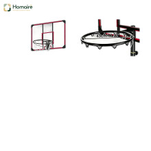 HOMAIRE Portable Adjustable Red Basketball Hoop