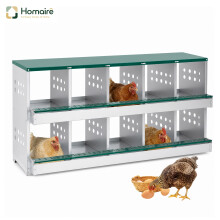 HOMAIRE 10-Compartment Green Chicken Nest Box