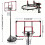 HOMAIRE Portable Adjustable Red Basketball Hoop 2