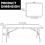 HOMAIRE 6ft Folding White Portable Table 2