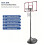 HOMAIRE Portable Adjustable Red Basketball Hoop 3