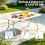 HOMAIRE 6ft Folding White Portable Table 5