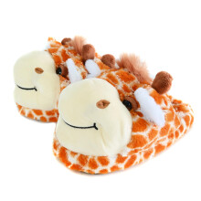 Ladies Novelty Animal Plush Slippers, Winter Indoor Home Scuff Slippers for Women (4-6 UK, Giraffe)