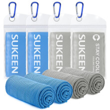[4 Pack] Cooling Towel (40"x12"), Ice Towel, Soft Breathable Chilly Towel, Microfiber Towel for Yoga, Sport, Running, Gym, Workout,Camping, Fitness,