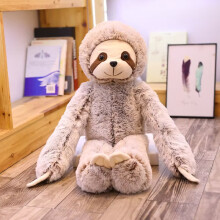 (gray) 44.96cm Adorable Sloth Plush Toy Soft Stuffed Plush Animal Toy Funny Sloth Plushie Doll Perfect Gift Toy