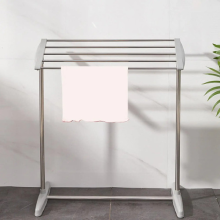 Adjustable Stainless Steel Clothes Drying Rack, Freestanding Metal for 4 Seasons