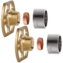 Shower Bar Mixer Fittings Easy Fix Valve Brackets Kit Wall Mount Outlet Pair UK