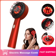 Electric Scalp Massage Comb Hair Growth, Red Light Therapy Brush Head Massager