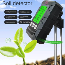 6-in-1 PH Tester Sunlight Soil New Moisture Meter Detector Temperature Humidity