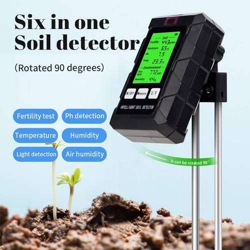 6-in-1 PH Tester Soil Moisture Meter Detector Humidity Temperature New Sunlight