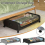 2Ã— Large Underbed Storage Box on Wheels Lid Under Bed Sofa Dustproof Organize UK 1