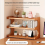 3 Tier Bamboo Desktop Organizer Stand Bookcase Table Rack Kitchen Storage Shelf 2