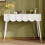 HOMAIRE White Vanity Table with 2 Drawers 5