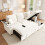 HOMAIRE Beige L-Shaped Sofa Bed with Storage 4